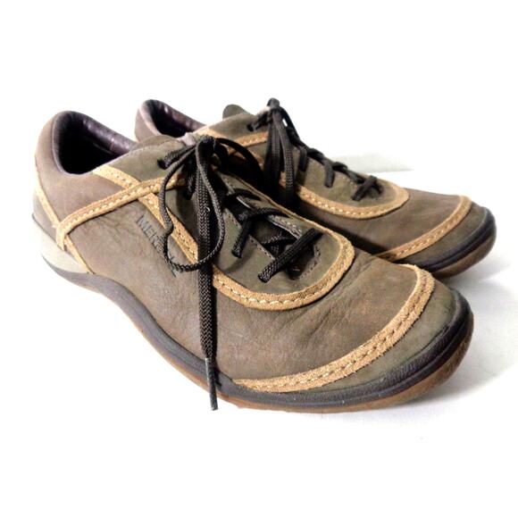 MERRELL US EUR 37.5 7M Cypress Chocolate Leather Casual Oxford Walking Shoes - Picture 1 of 7